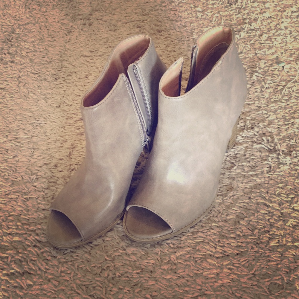 Tan booties